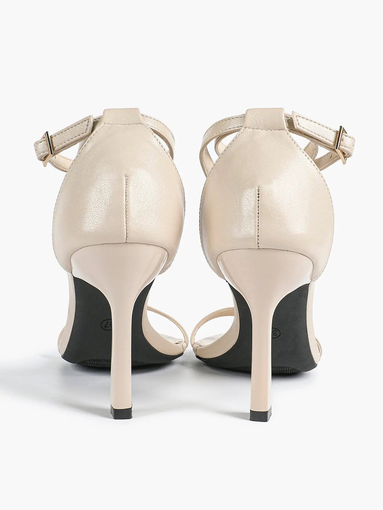 Women's Pointed Toe High-Heel Sandals Y-Strap Adjustable Ankle Strap Wedding Party Shoes YISHIFAN