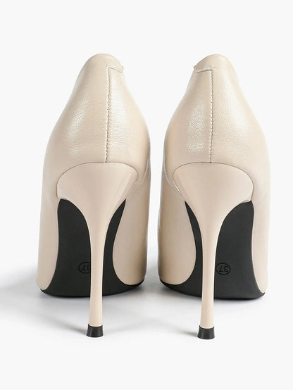 Women's Stiletto Heels Closed Sharp Pointed Toe Classic Wedding Party Dress Pump Shoes YISHIFAN