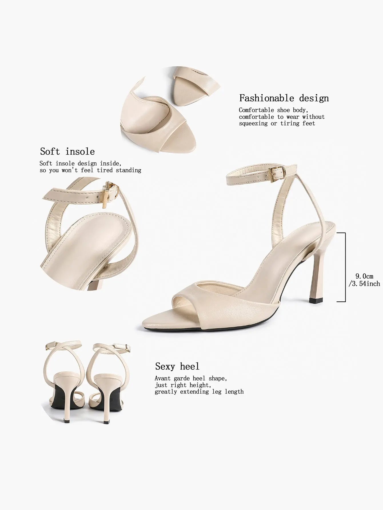 Women's High-Heel Sandals Peep-Toe Fish Mouth Stiletto Heels Wedding Party Dress Shoes YISHIFAN