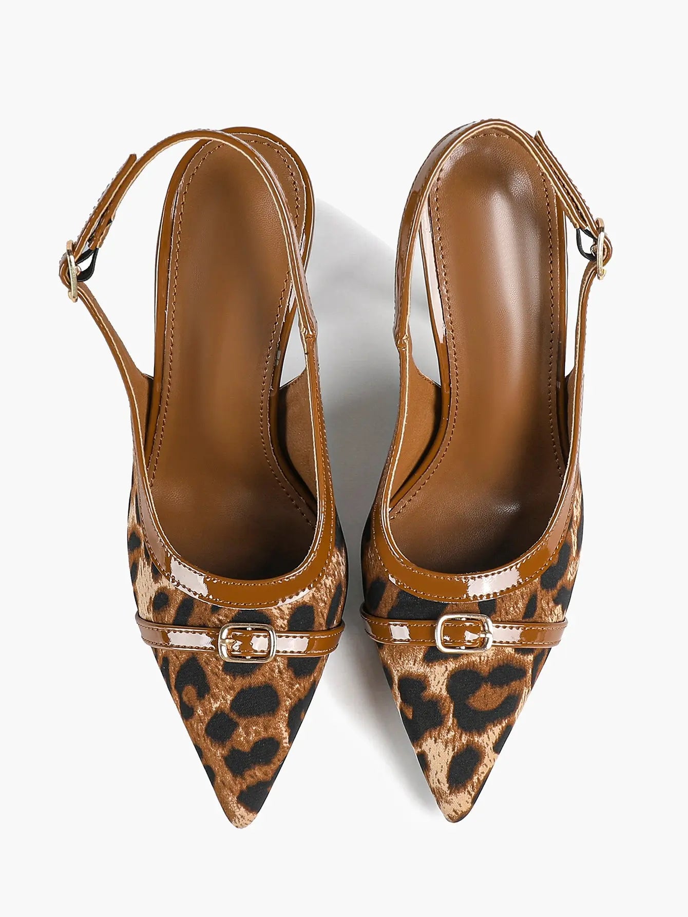 Women's Leopard Print Stiletto Sandals Avant-Garde Heel with Soft Insole Sexy for Wedding Party Shoes YISHIFAN