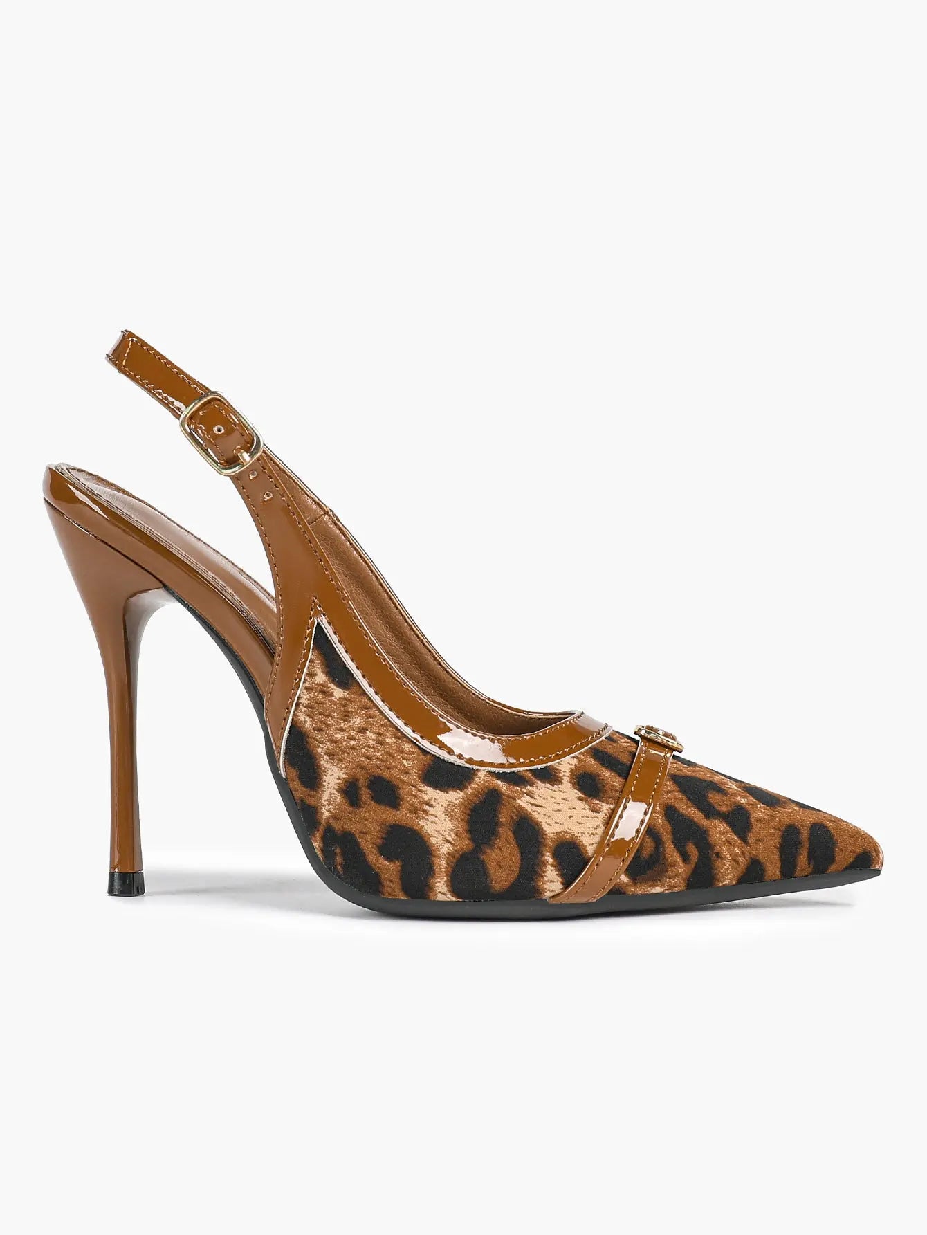 Women's Leopard Print Stiletto Sandals Avant-Garde Heel with Soft Insole Sexy for Wedding Party Shoes YISHIFAN