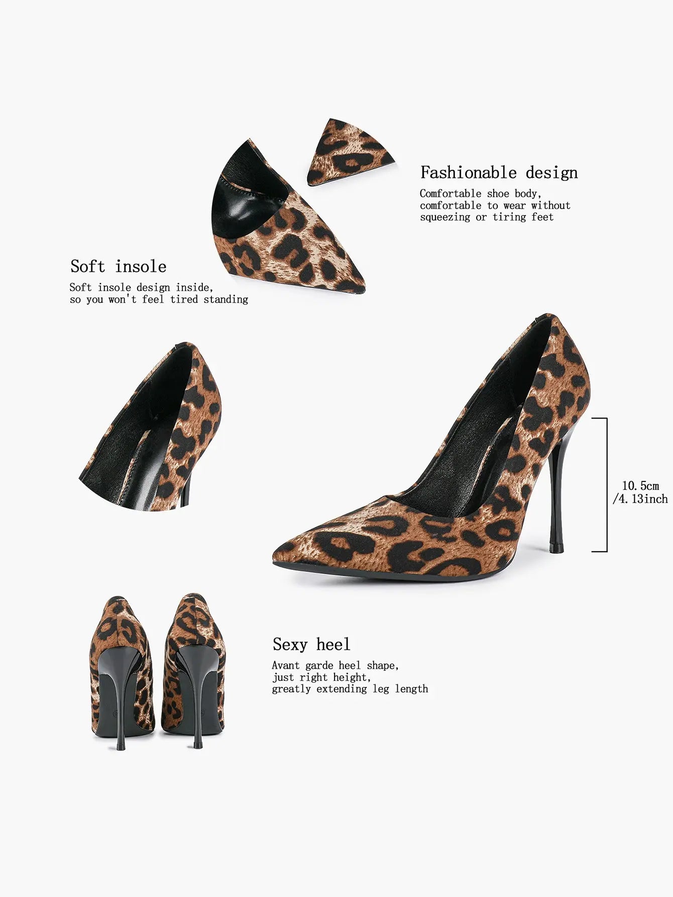 Women's Closed Pointed Toe Classic Stiletto Heels for Wedding Party Evening Dress Shoes YISHIFAN