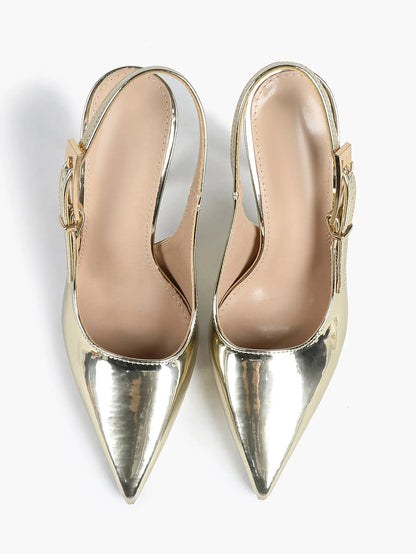 Women Pointed Toe Closed Toe Stiletto Sandals Slingback High Heel for Important Scene YISHIFAN