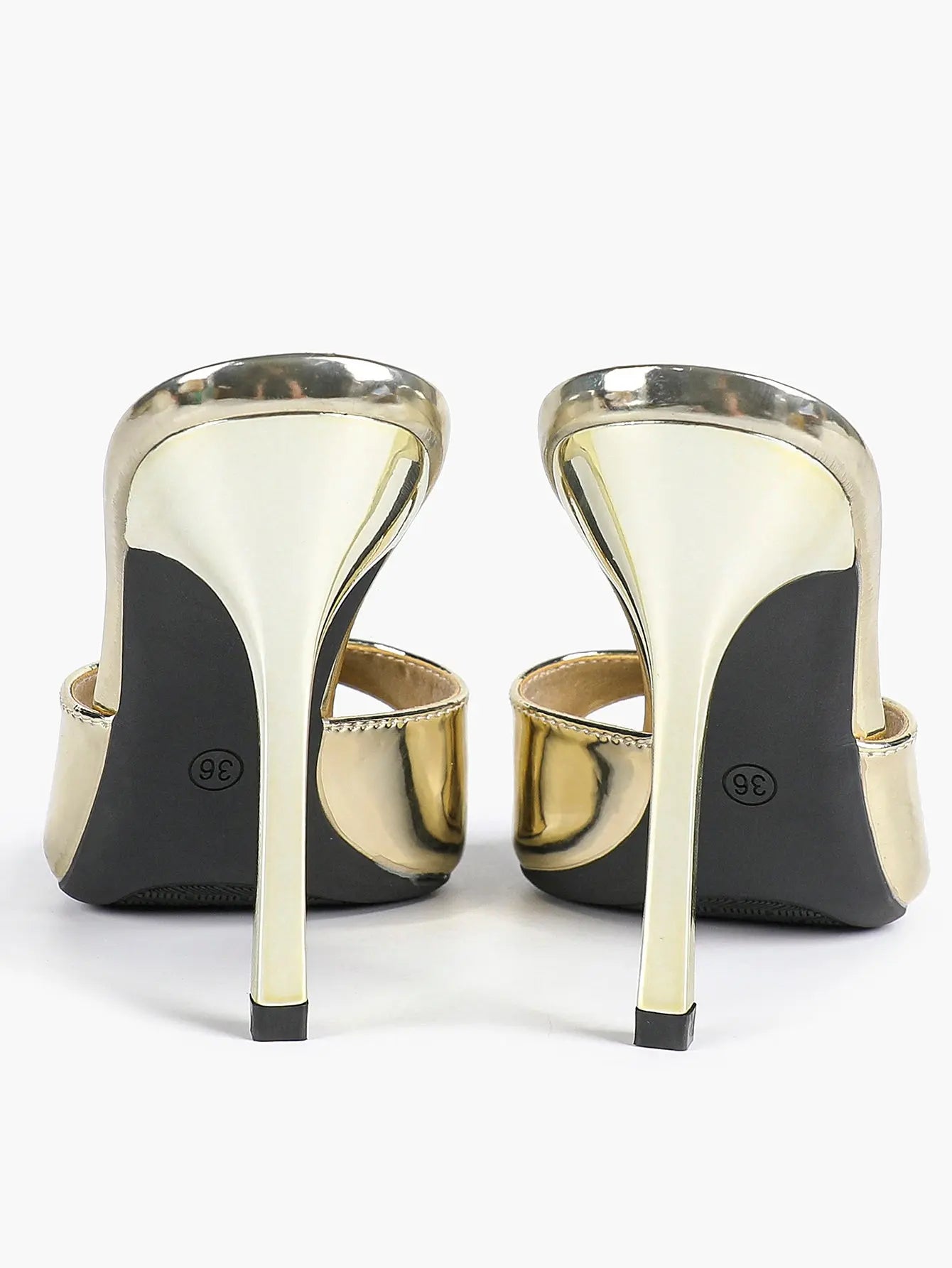 Women's Kitten Heels for Square Toe Open Toe Backless Mule Heels Stiletto Sandals 4.13 Inch YISHIFAN