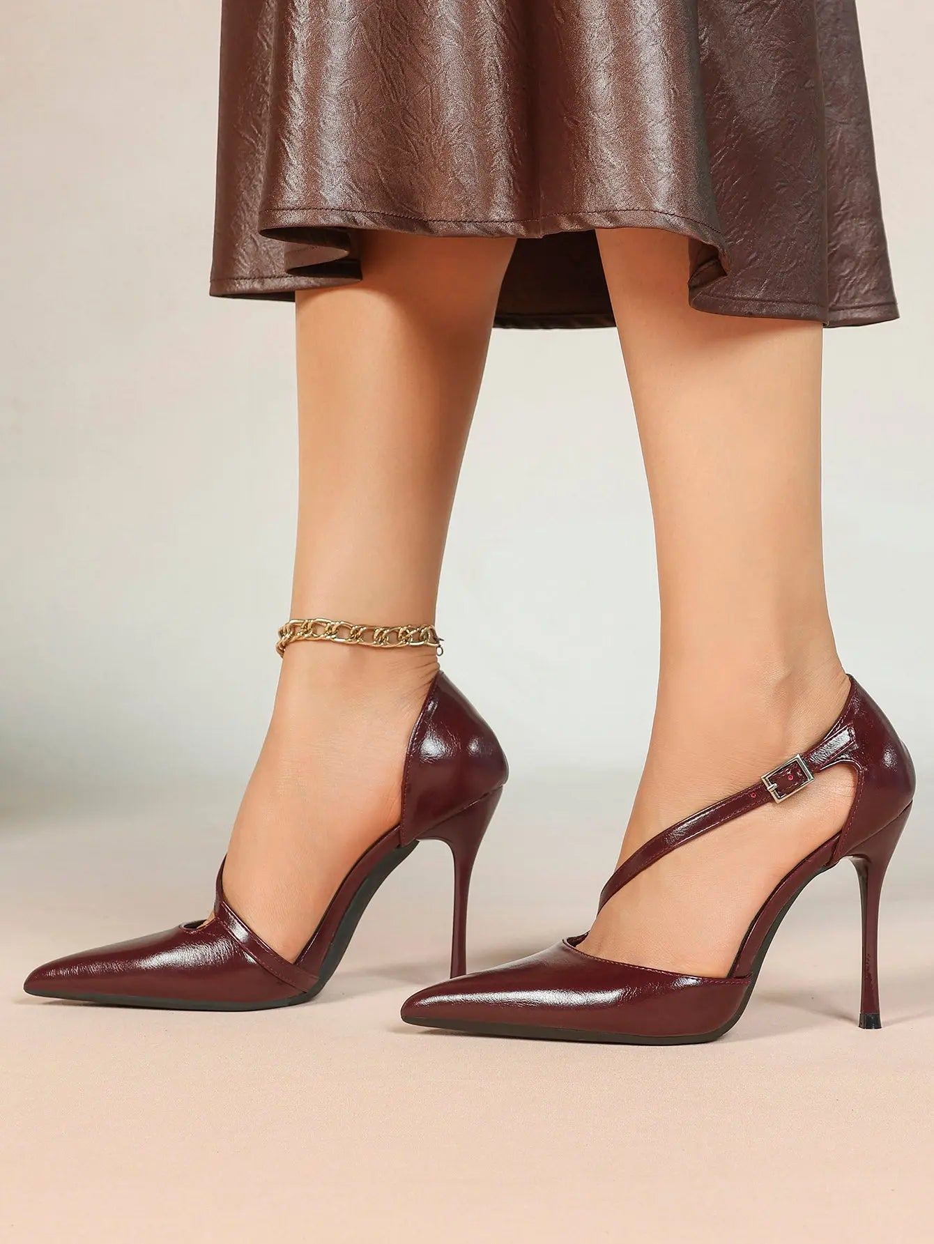 Women‘s Cross-Strap Slingback Stiletto Heels Dress for Wedding Party all day Comfortable YISHIFAN