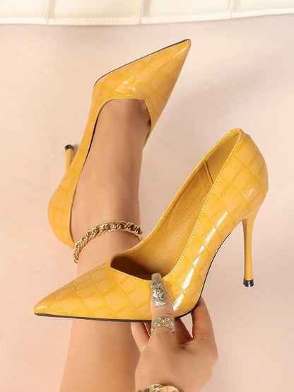 "Moonlight" Satin Peep-Toe Heels Sculptural Stiletto with Ankle Strap YISHIFAN