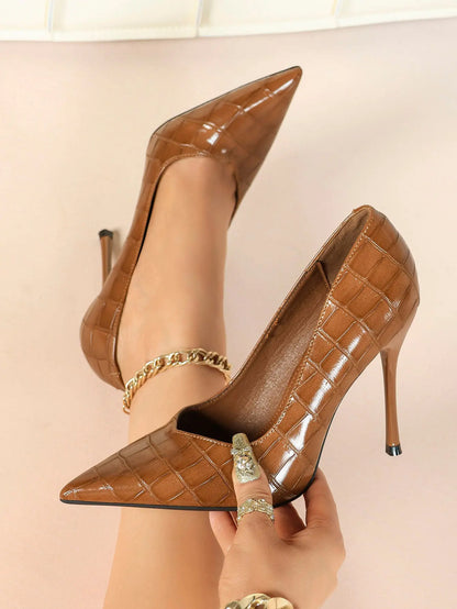 "Moonlight" Satin Peep-Toe Heels Sculptural Stiletto with Ankle Strap YISHIFAN