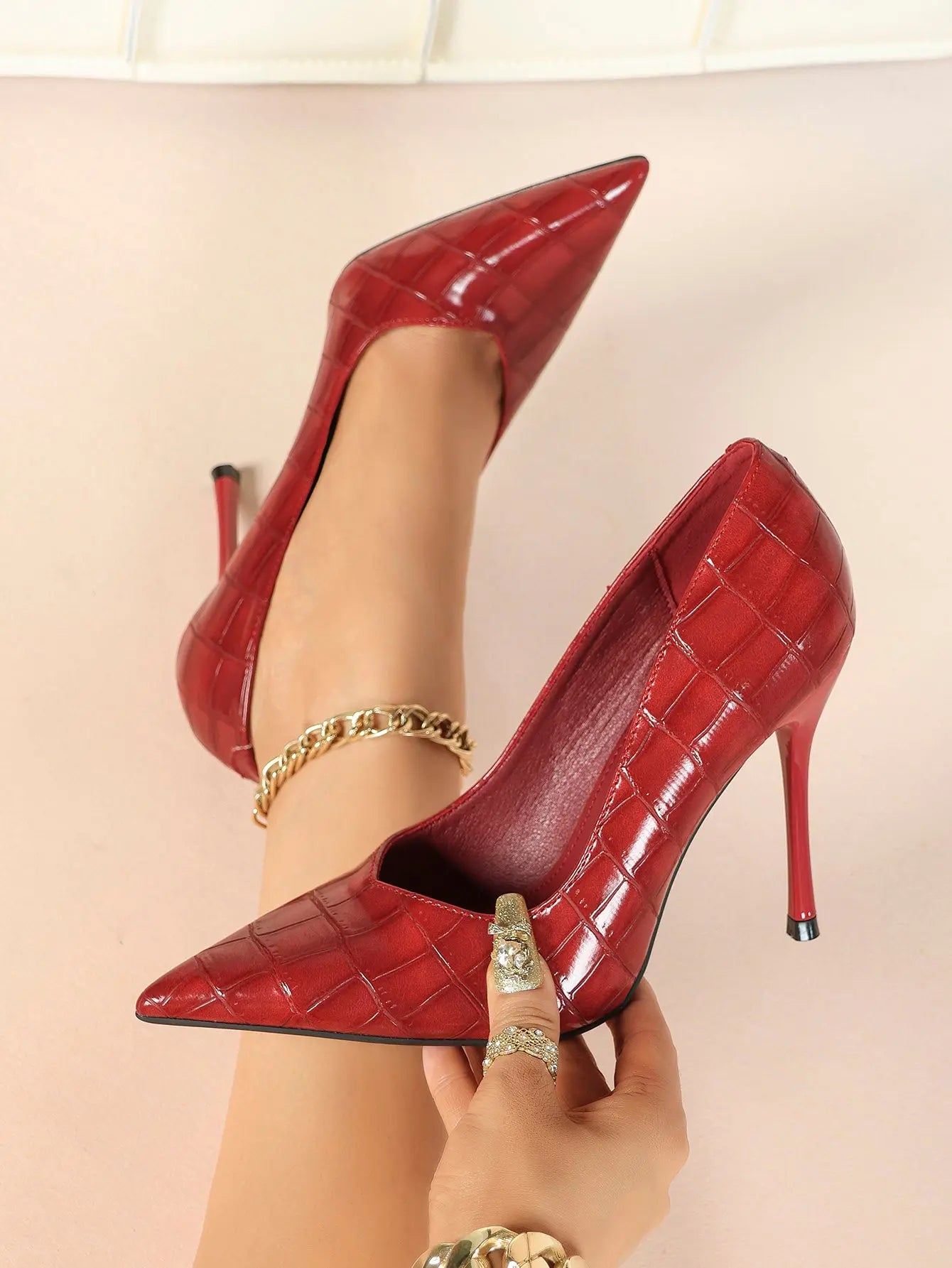 "Moonlight" Satin Peep-Toe Heels Sculptural Stiletto with Ankle Strap YISHIFAN