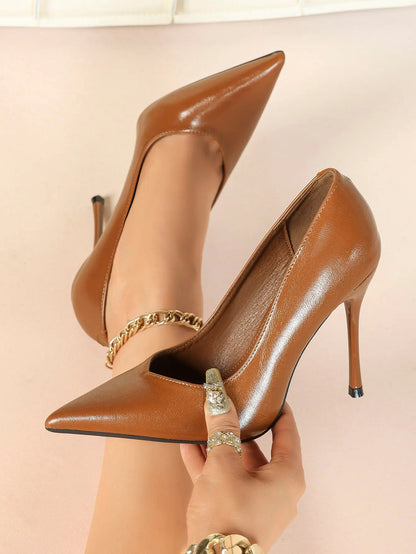 "Moonlight" Satin Peep-Toe Heels Sculptural Stiletto with Ankle Strap YISHIFAN