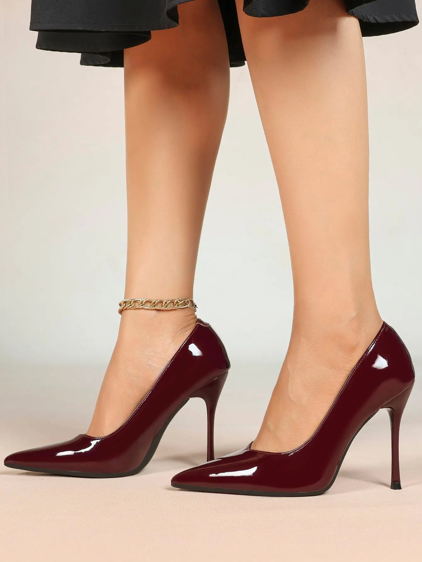 "Moonlight" Satin Peep-Toe Heels Sculptural Stiletto with Ankle Strap YISHIFAN