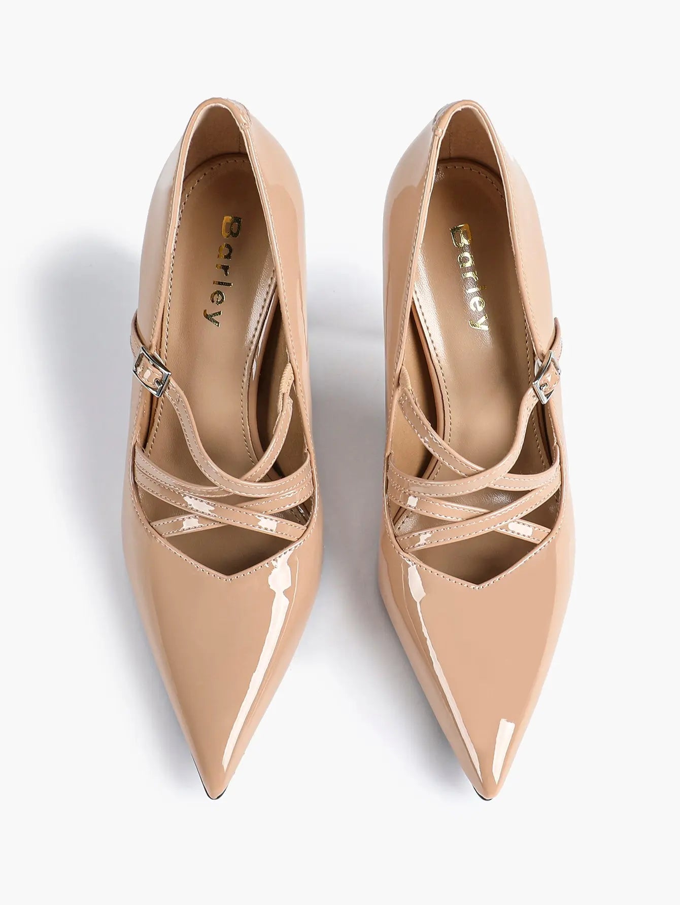 Burgundy Leather Stiletto Heels Sharp Pointed Toe Cross Strap Pump 4.13 INCH for Party Wedding Shoes YISHIFAN