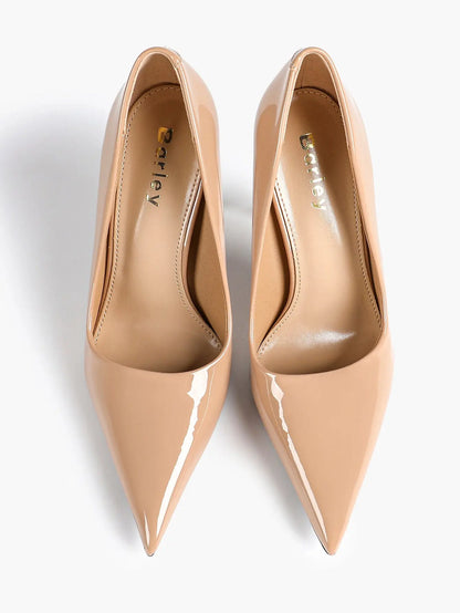 Women's Stiletto Heels Closed Sharp Pointed Toe Classic Wedding Party Dress Pump Shoes YISHIFAN