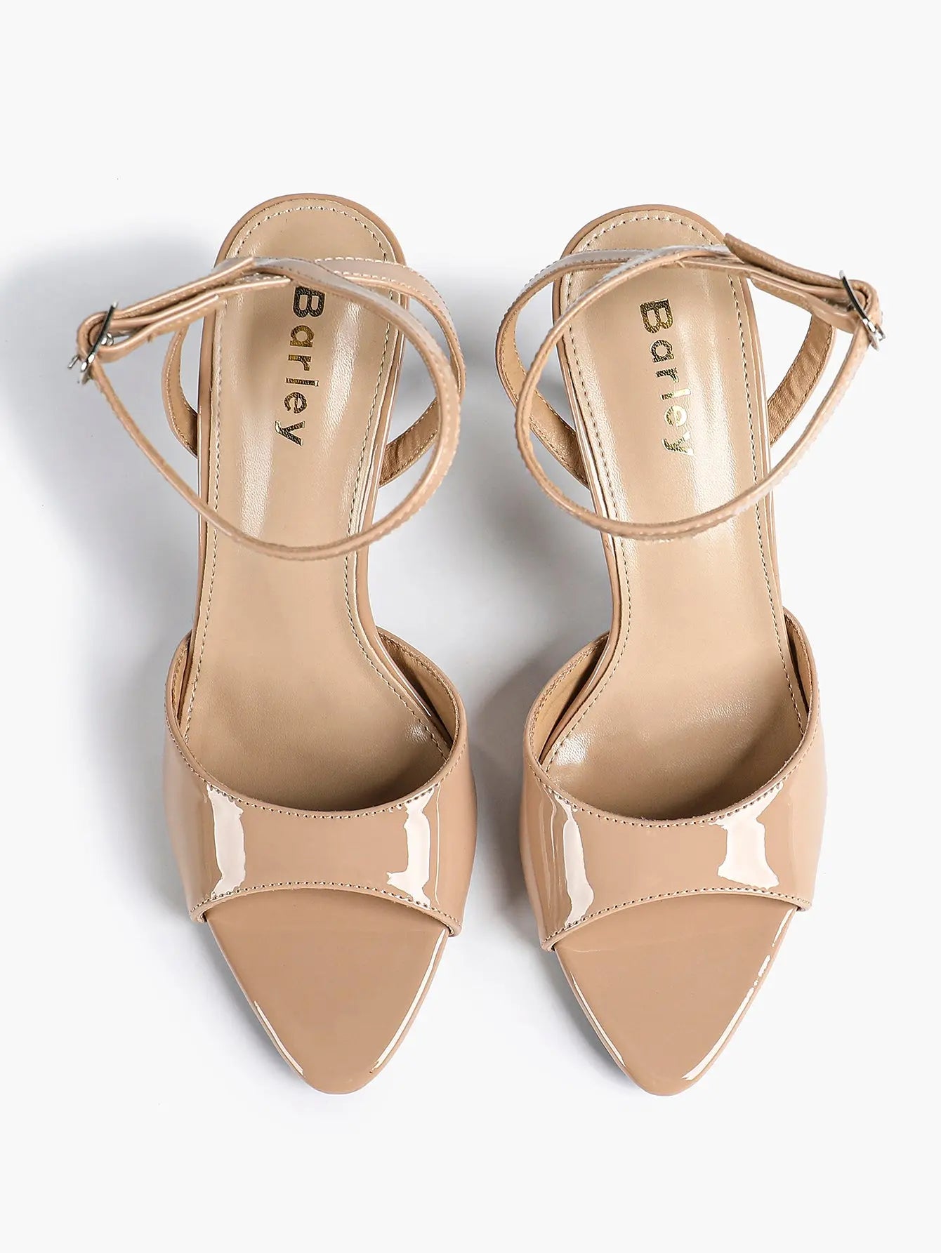 Women Leather High-Heel Sandals Peep-Toe Stiletto Heels Wedding Party Evening Dress Shoes YISHIFAN