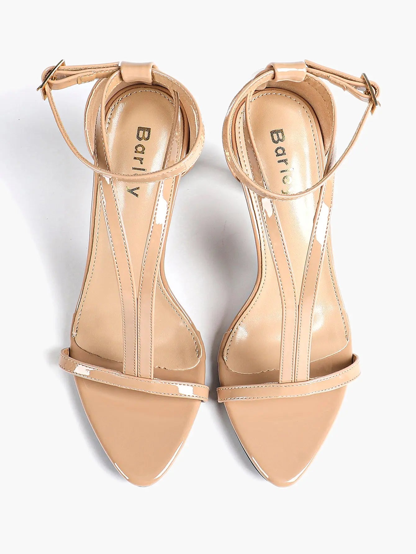 Women's Pointed Toe High-Heel Sandals Y-Strap Adjustable Ankle Strap Wedding Party Shoes YISHIFAN