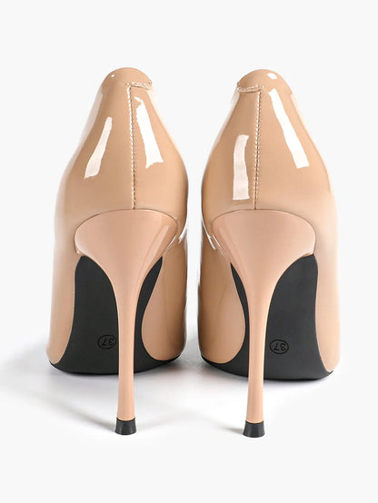 Women's Stiletto Heels Closed Sharp Pointed Toe Classic Wedding Party Dress Pump Shoes YISHIFAN