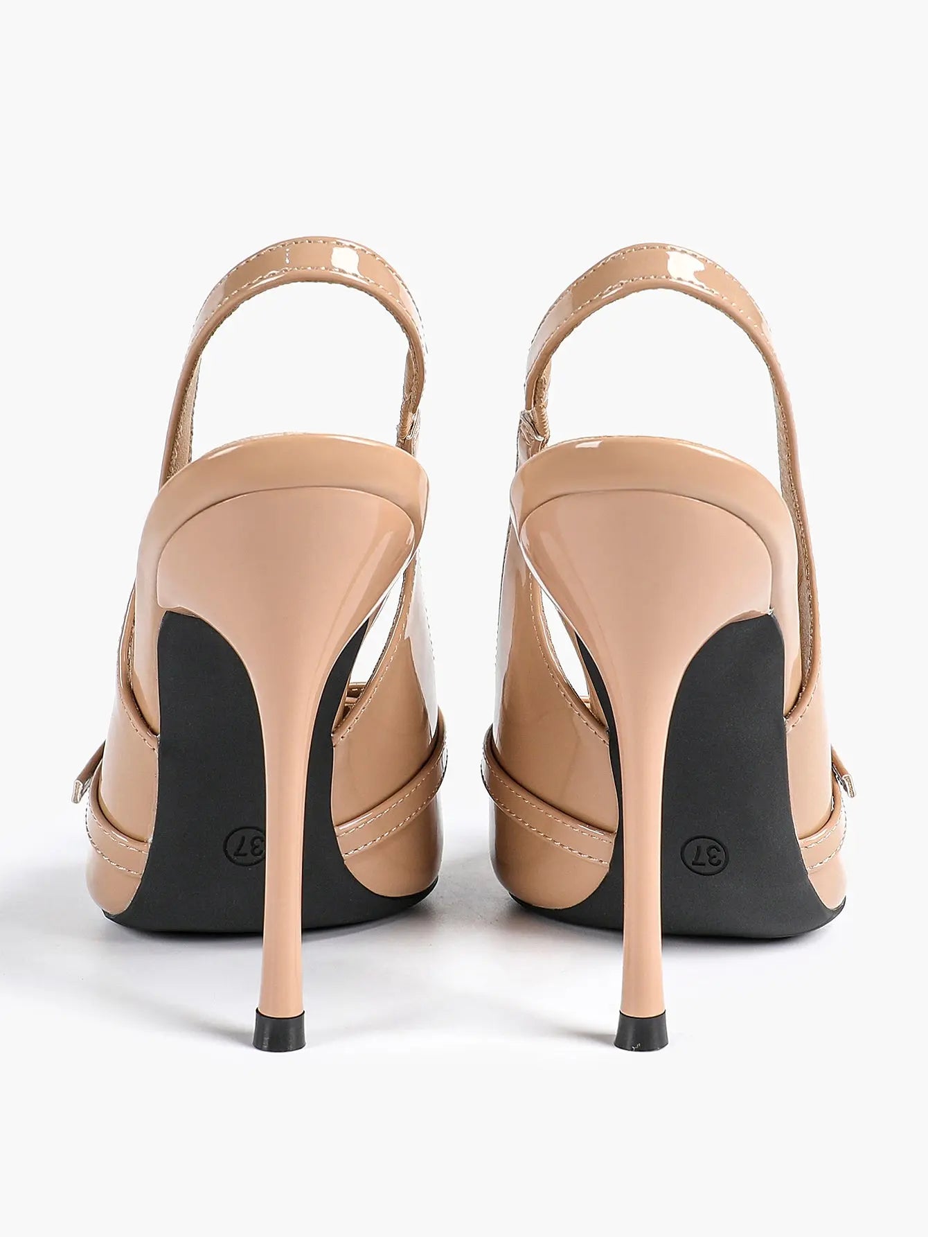 Women's Wine Red Patent Leather High-Heel Pointed Toe Ankle Strap Stiletto Heels Wedding Party Dress Shoes YISHIFAN