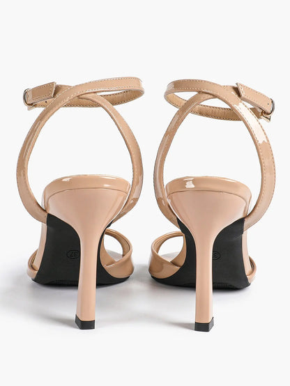 Women's High-Heel Sandals Peep-Toe Fish Mouth Stiletto Heels Wedding Party Dress Shoes YISHIFAN