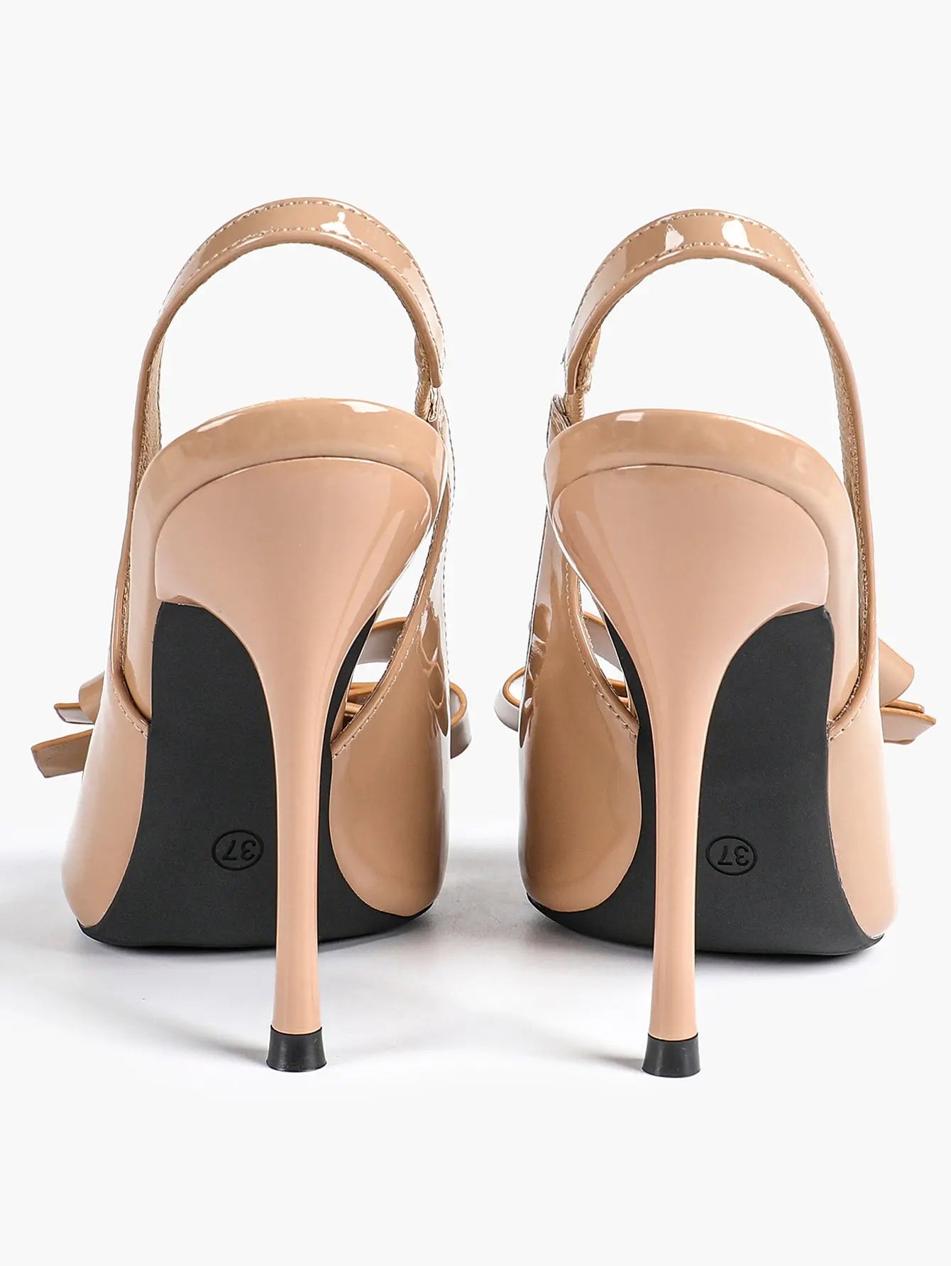 Women's Leather Bowknot High-Heel Closed Toe Pointed Toe Slingback Stiletto Heels Top-quality Shoes YISHIFAN