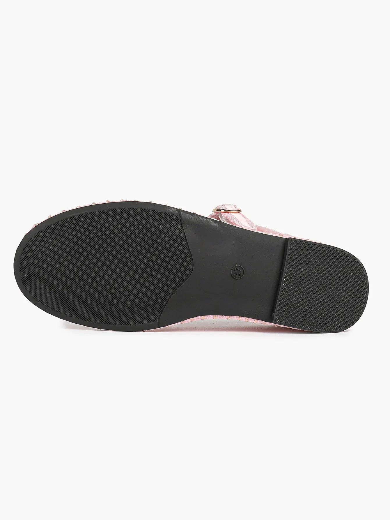 Black-White Grid Mary Jane Flats: Red Accents, Avant-Garde Heel & All-Day Retro Charm YISHIFAN