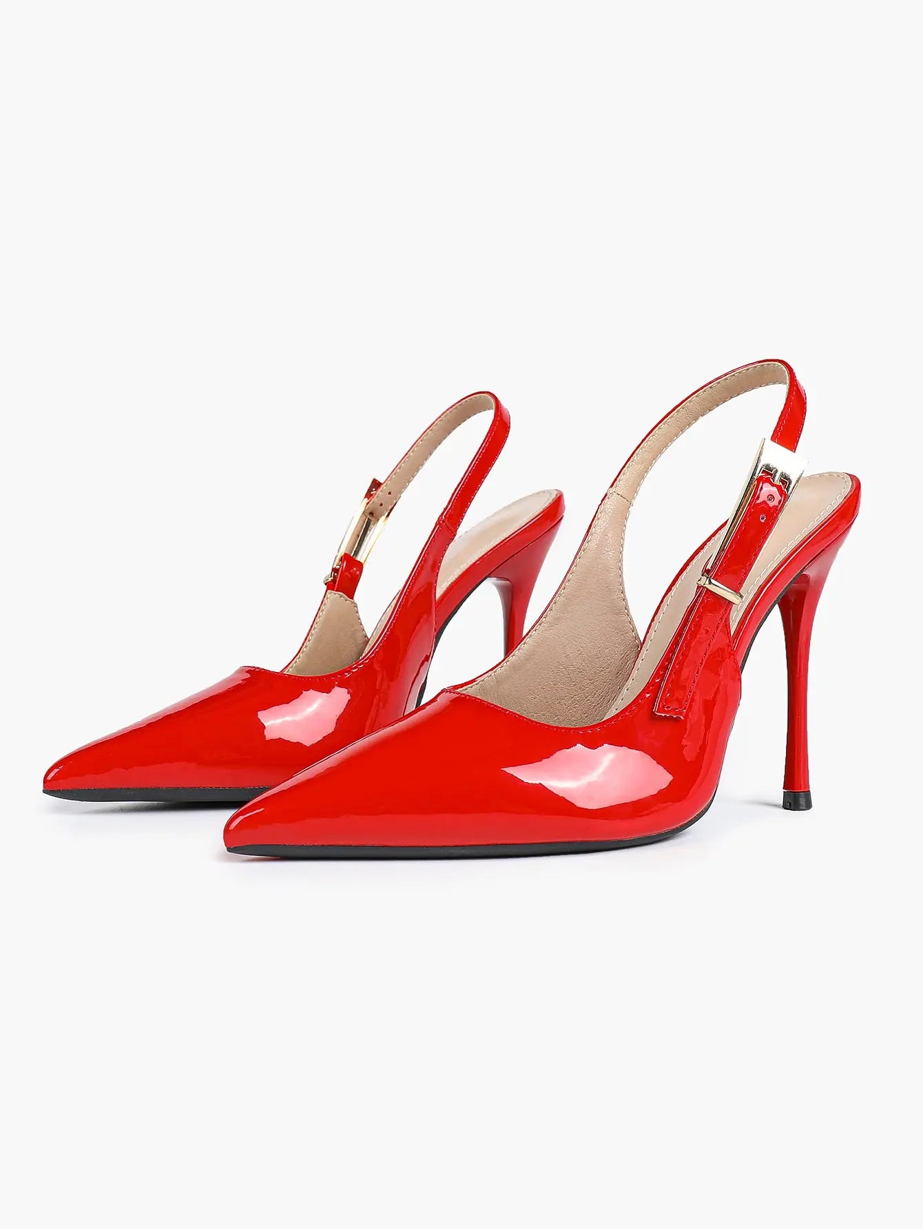 Women Pointed Toe Closed Toe Stiletto Sandals Slingback High Heel for Important Scene YISHIFAN