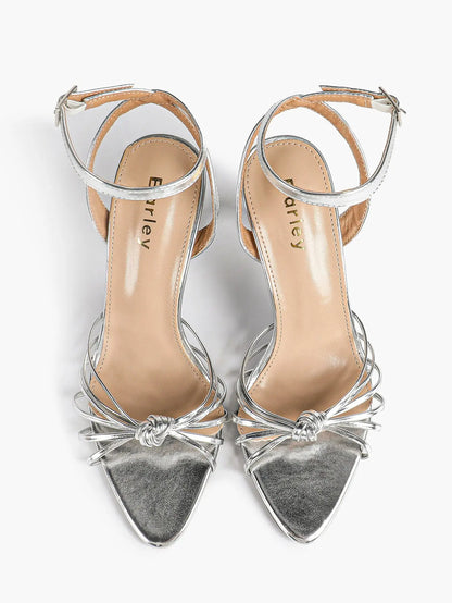 Women's Black Stiletto Heels 3.54 Inch Crisscross Strap Sandals Wedding Party Evening Dress Shoes YISHIFAN