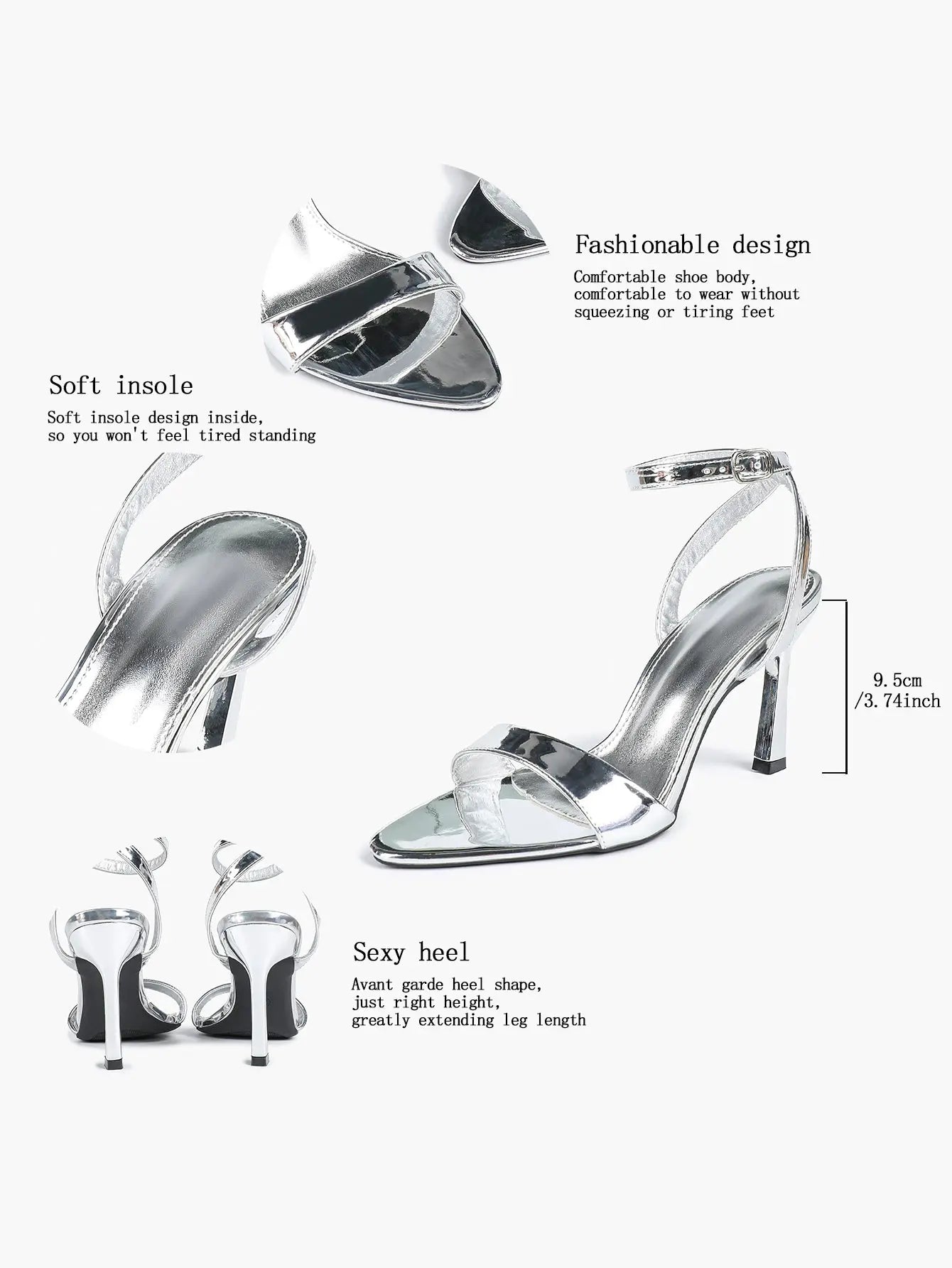 Women's Light Golden Kitten Open Toe Cross Strap High-Heel Sandals Wedding Party Dress Shoes YISHIFAN