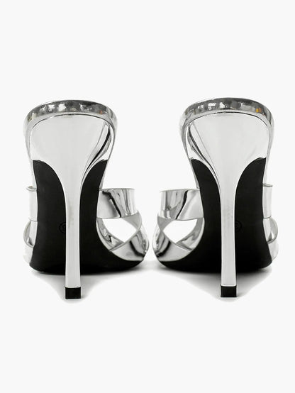 Women's Heeled Open Toe Sandals Square Toe Shoes Dress Wedding Office Shoes YISHIFAN