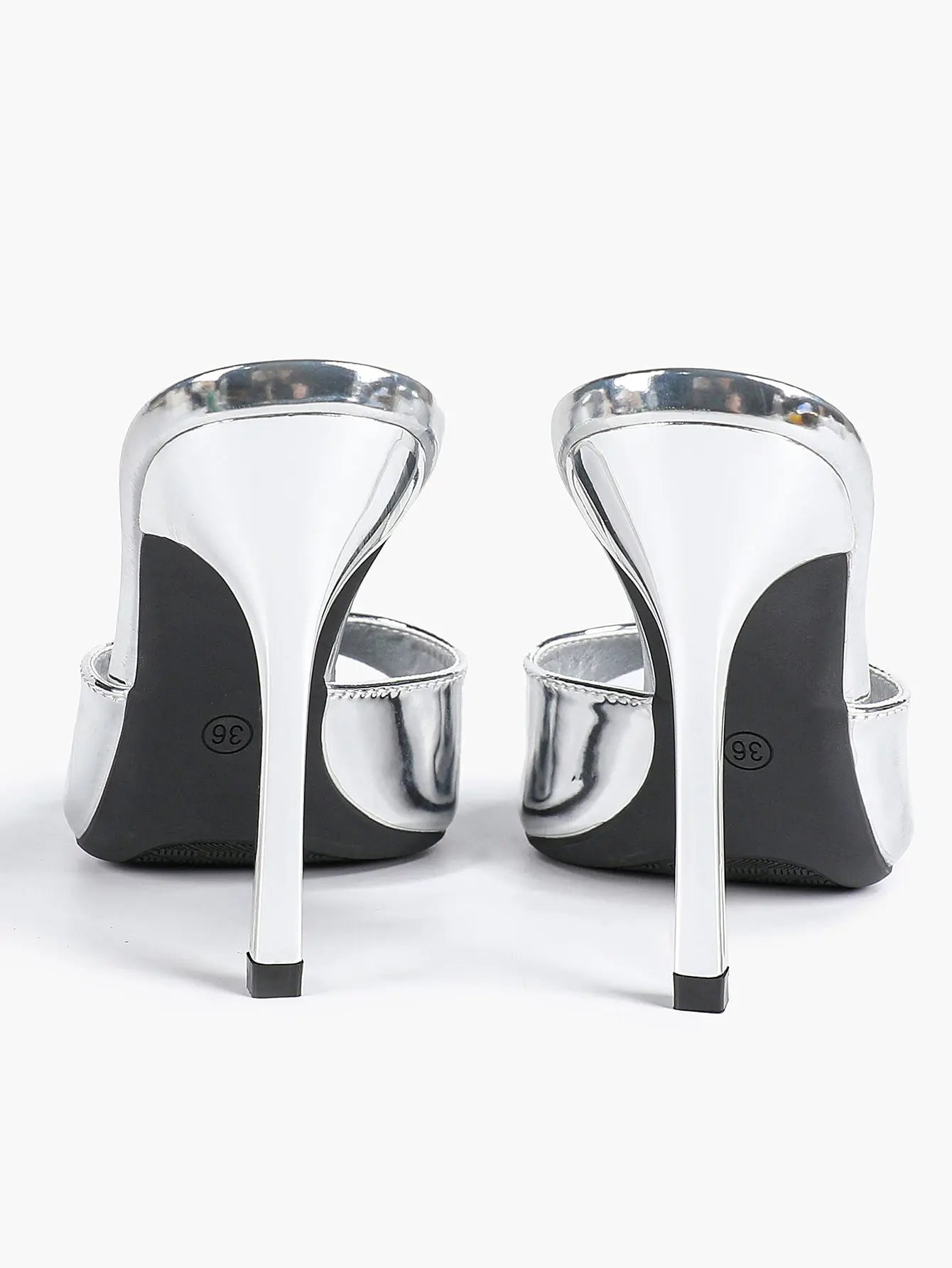 Women's Kitten Heels for Square Toe Open Toe Backless Mule Heels Stiletto Sandals 4.13 Inch YISHIFAN