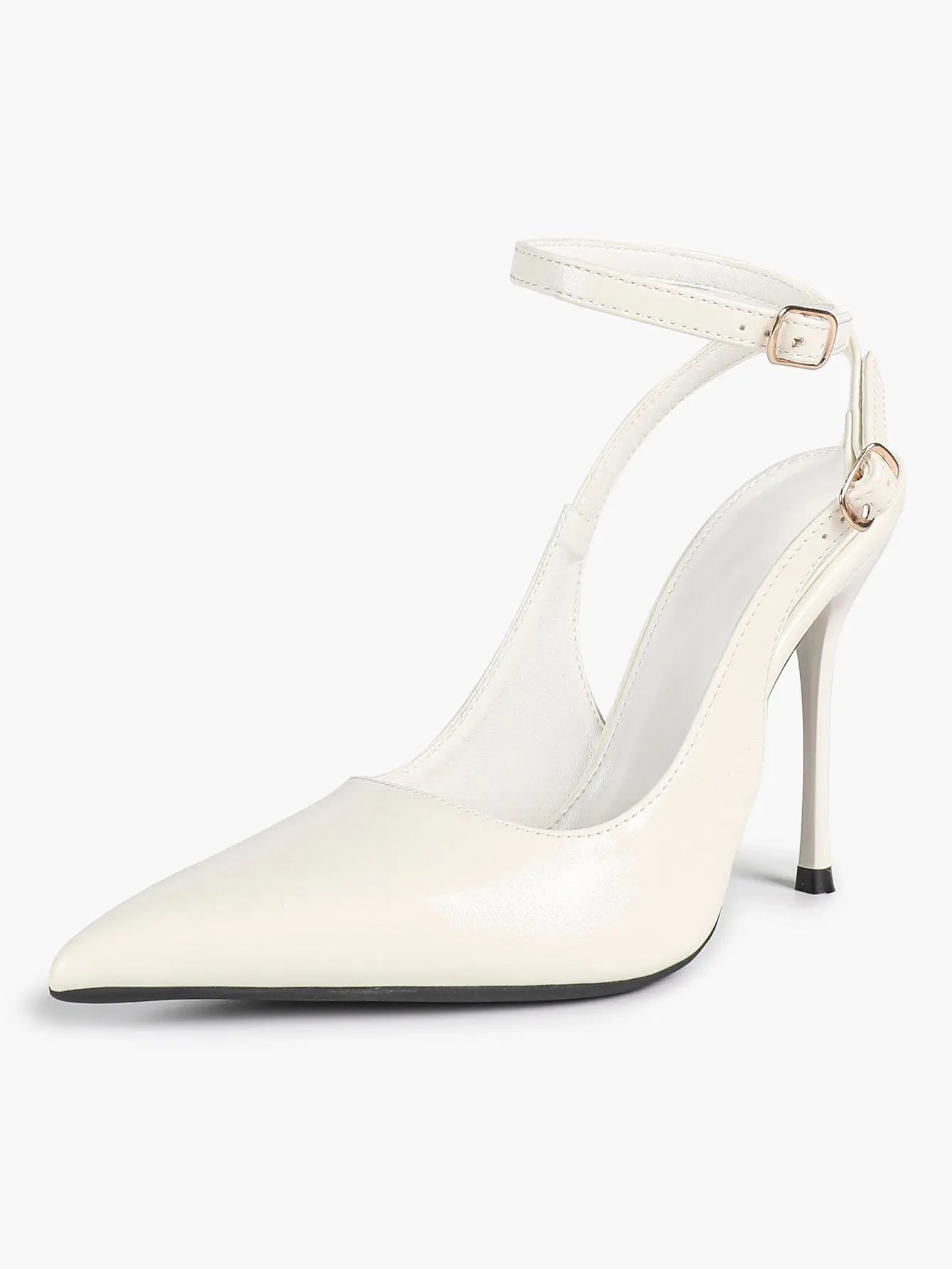 Women Pointed Toe Slingback Stiletto Heels Ankle Strap Dress Shoes Wedding Bridal Party Sexy High Heels YISHIFAN