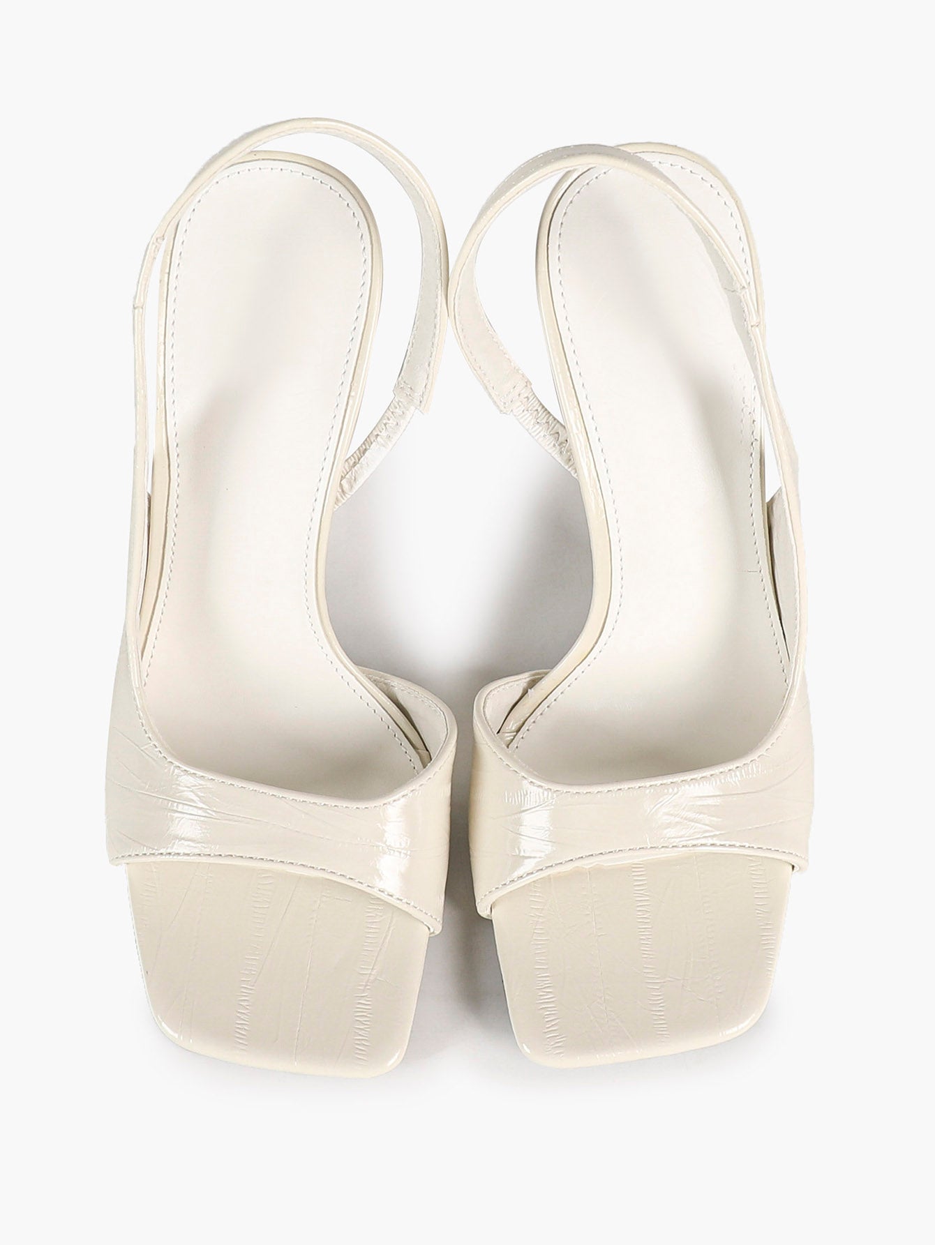 Women's Silver Metallic Open Square Toe Stiletto Slingback Sandals Single Band Party Club Shoes