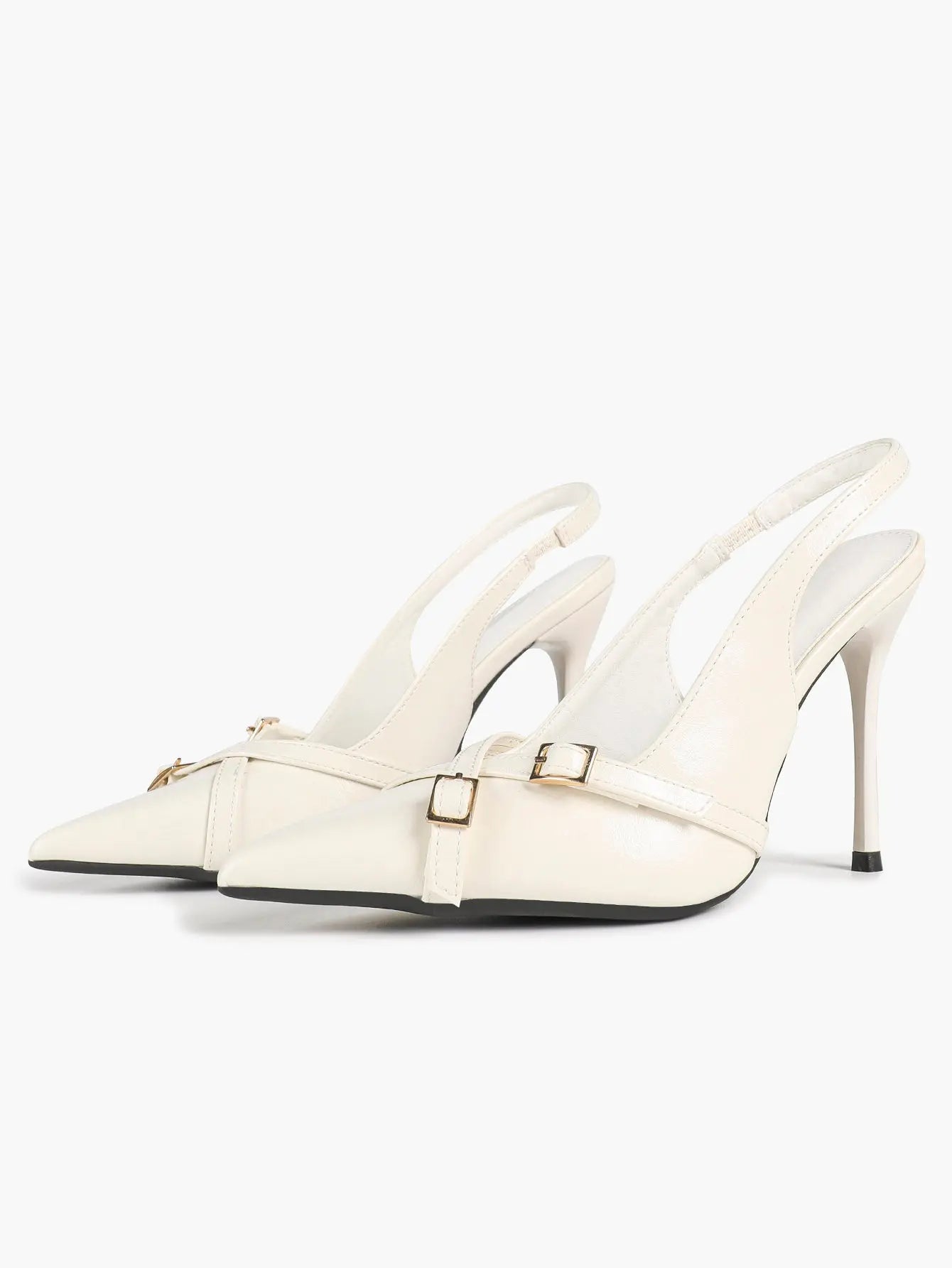 Women's Slingback Closed Pointed Toe Stiletto Wedding Work Comfortable Dress Shoes YISHIFAN