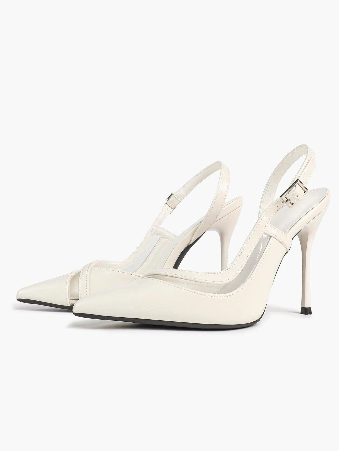 Closed Toe Slingback Heels Women Pumps Strappy Pointed Toe Stiletto Heels for Women Wedding Party Dress Shoes YISHIFAN