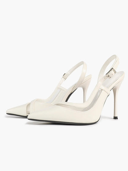 Closed Toe Slingback Heels Women Pumps Strappy Pointed Toe Stiletto Heels for Women Wedding Party Dress Shoes YISHIFAN