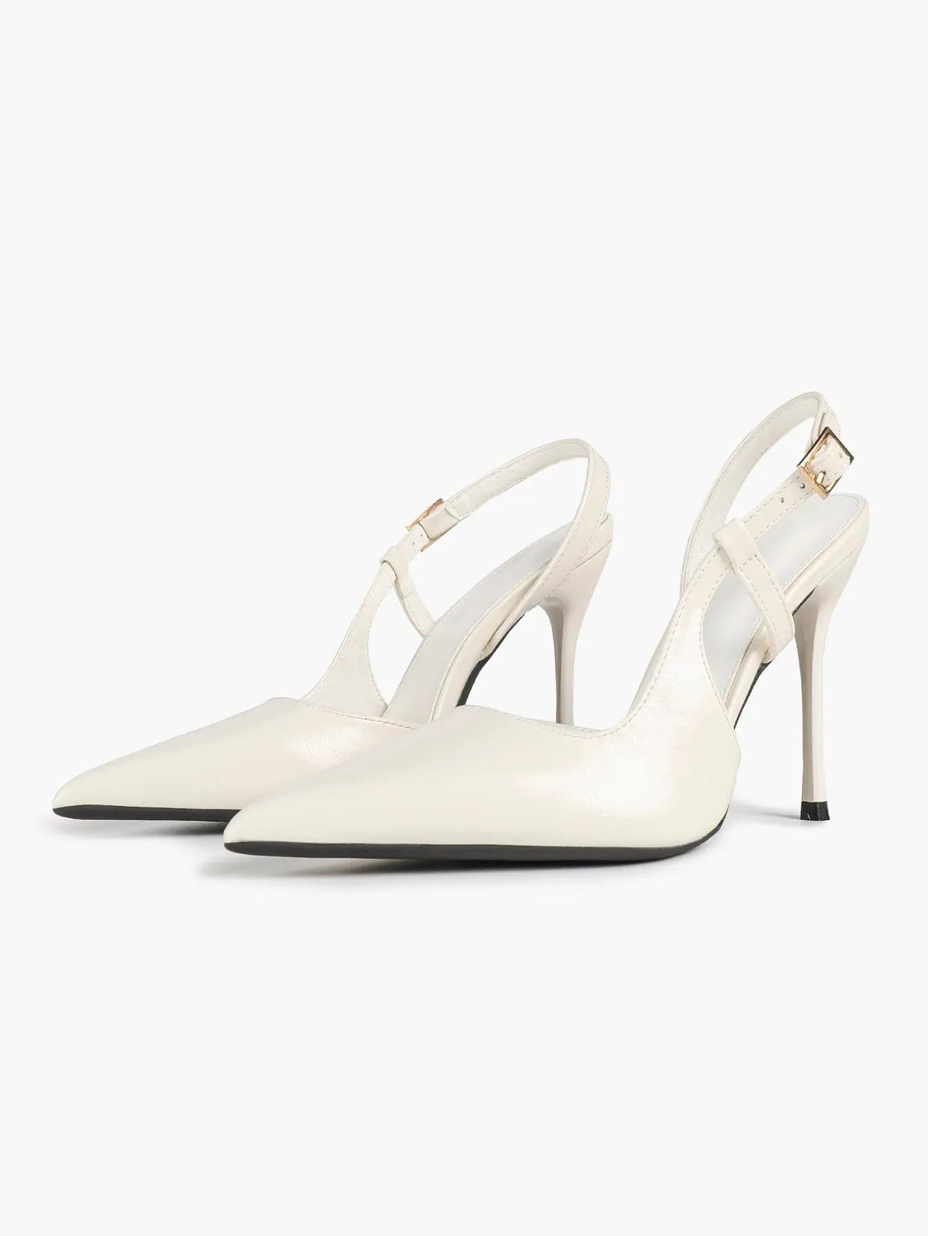Women Closed Toe Slingback Heels Strappy Pointed Toe Stiletto Heels Wedding Party Dress Shoes YISHIFAN