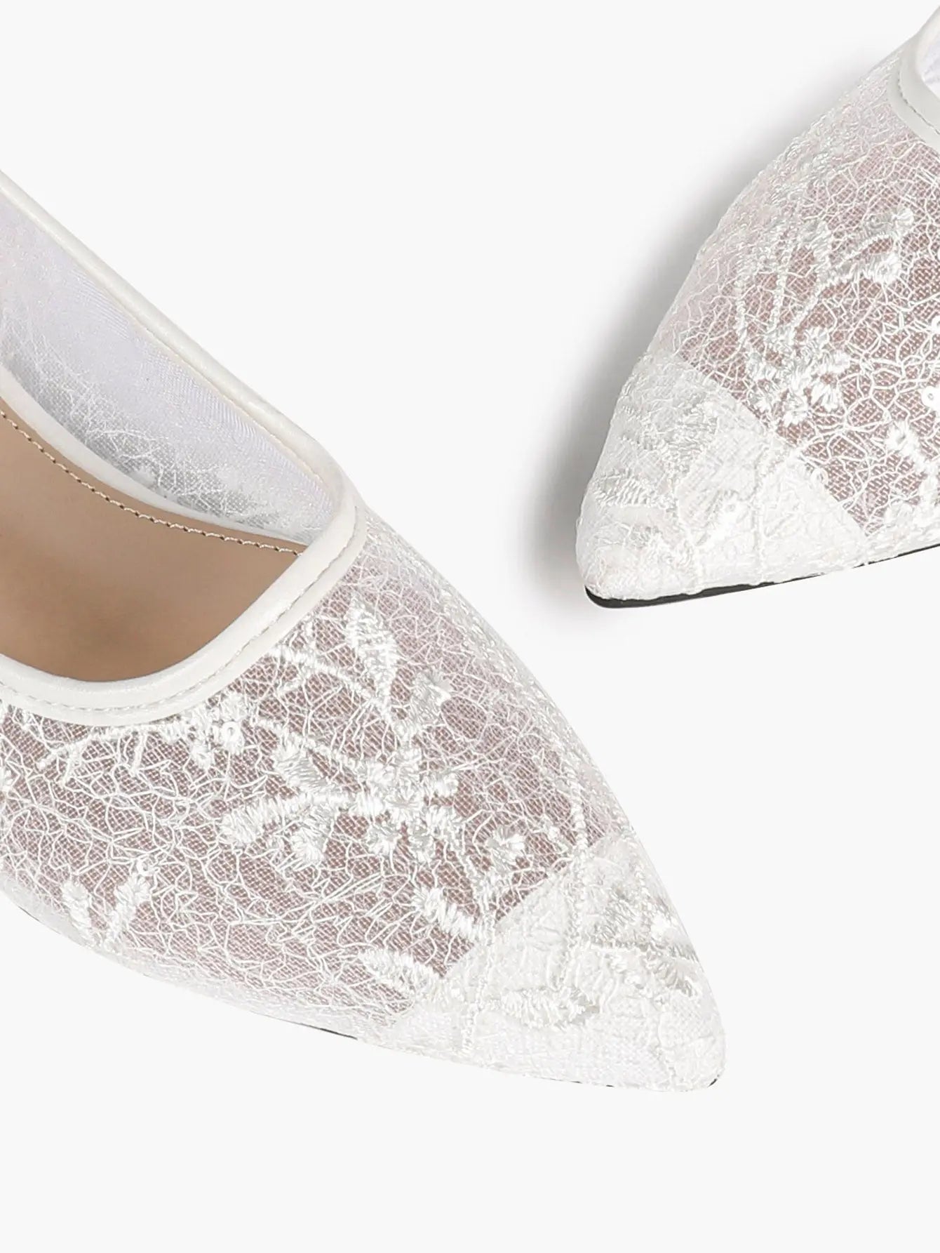 Wine Red Sequin Lace Mesh Pointed Toe Flats – Women's Floral Embroidery Ballet Flat with Iridescent Shimmer YISHIFAN