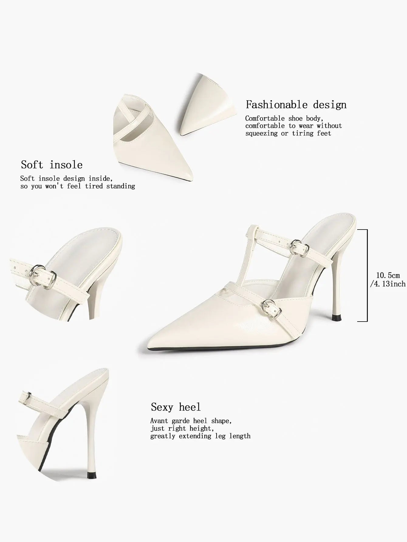 Women's Slingback High Heels Pointed Toe Stilettos Dress Party Pump Shoes YISHIFAN