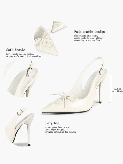 Women Pointed Toe Cross Strap Stiletto Heels Ankle Strap Buckle Dress Shoes Party Evening Sexy High Heels YISHIFAN