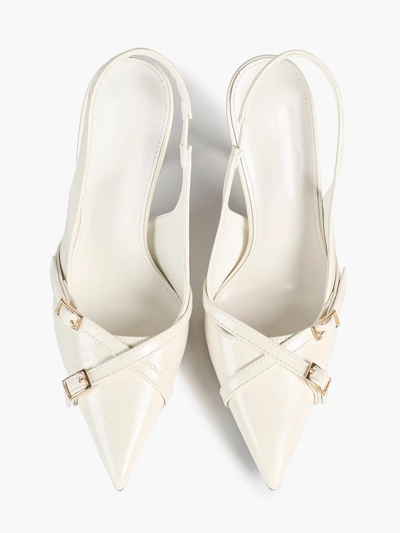 Women's Slingback Closed Pointed Toe Stiletto Wedding Work Comfortable Dress Shoes YISHIFAN