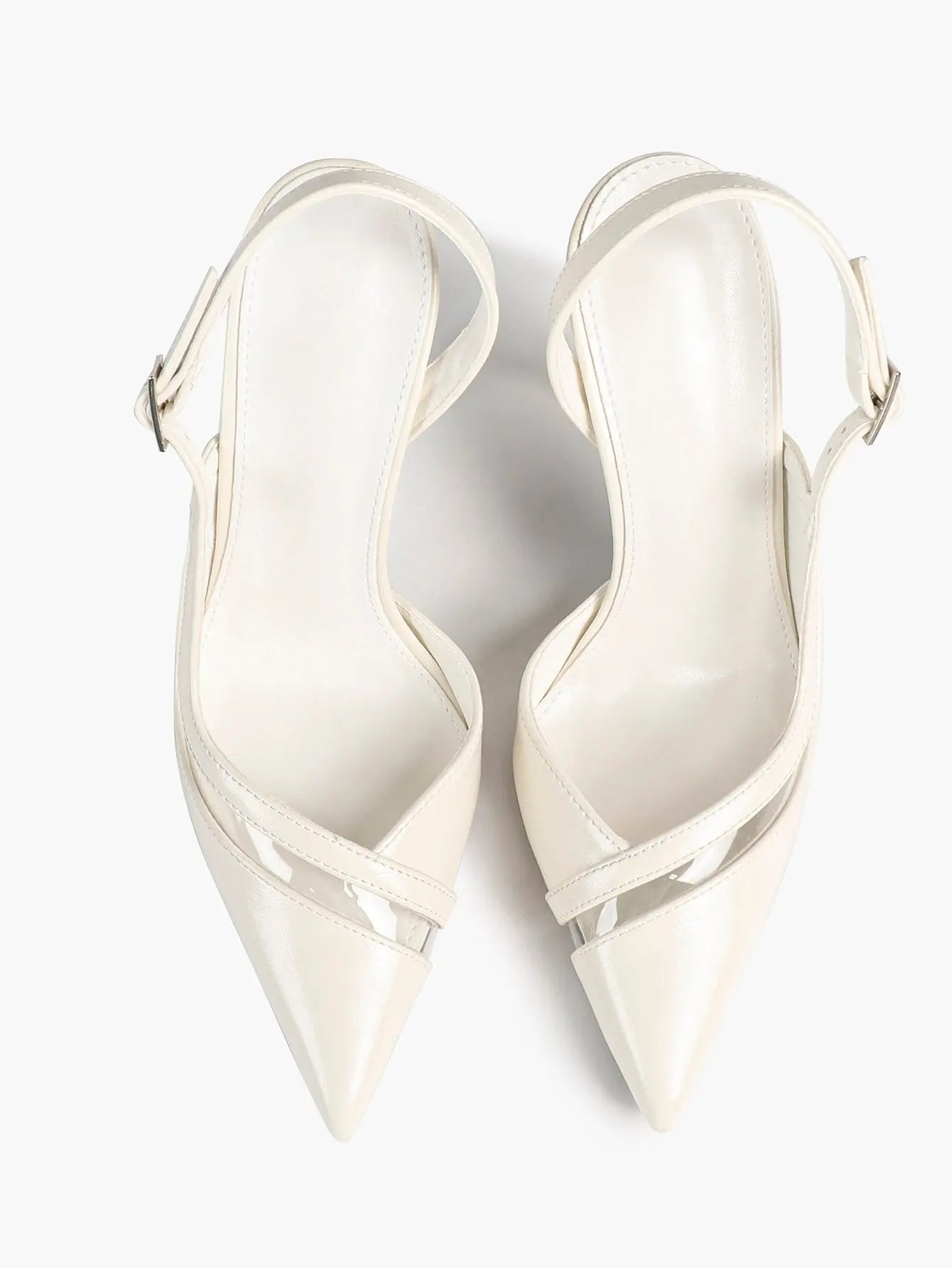 Closed Toe Slingback Heels Women Pumps Strappy Pointed Toe Stiletto Heels for Women Wedding Party Dress Shoes YISHIFAN