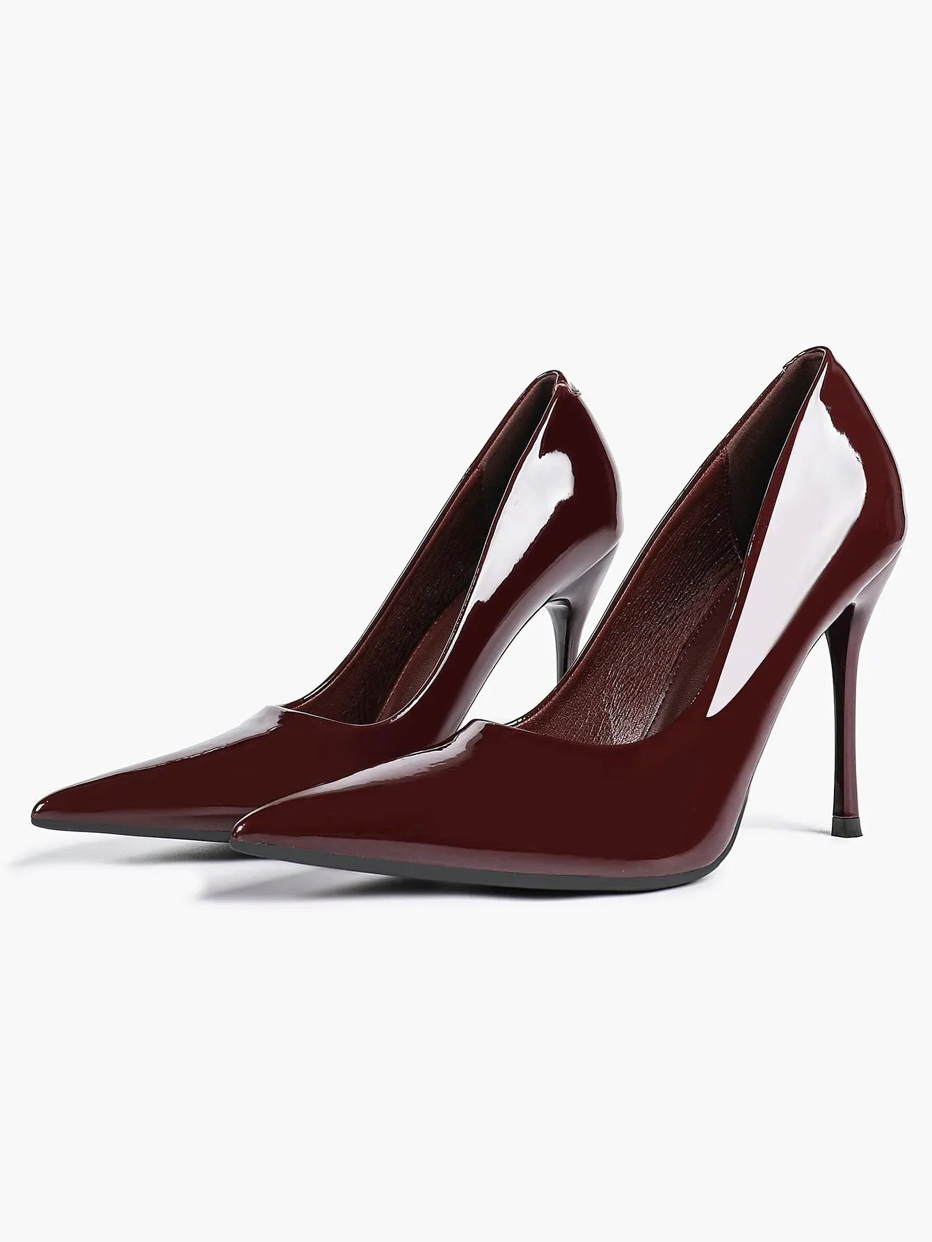 Women's Stiletto Heels Closed Sharp Pointed Toe Classic Wedding Party Dress Pump Shoes YISHIFAN