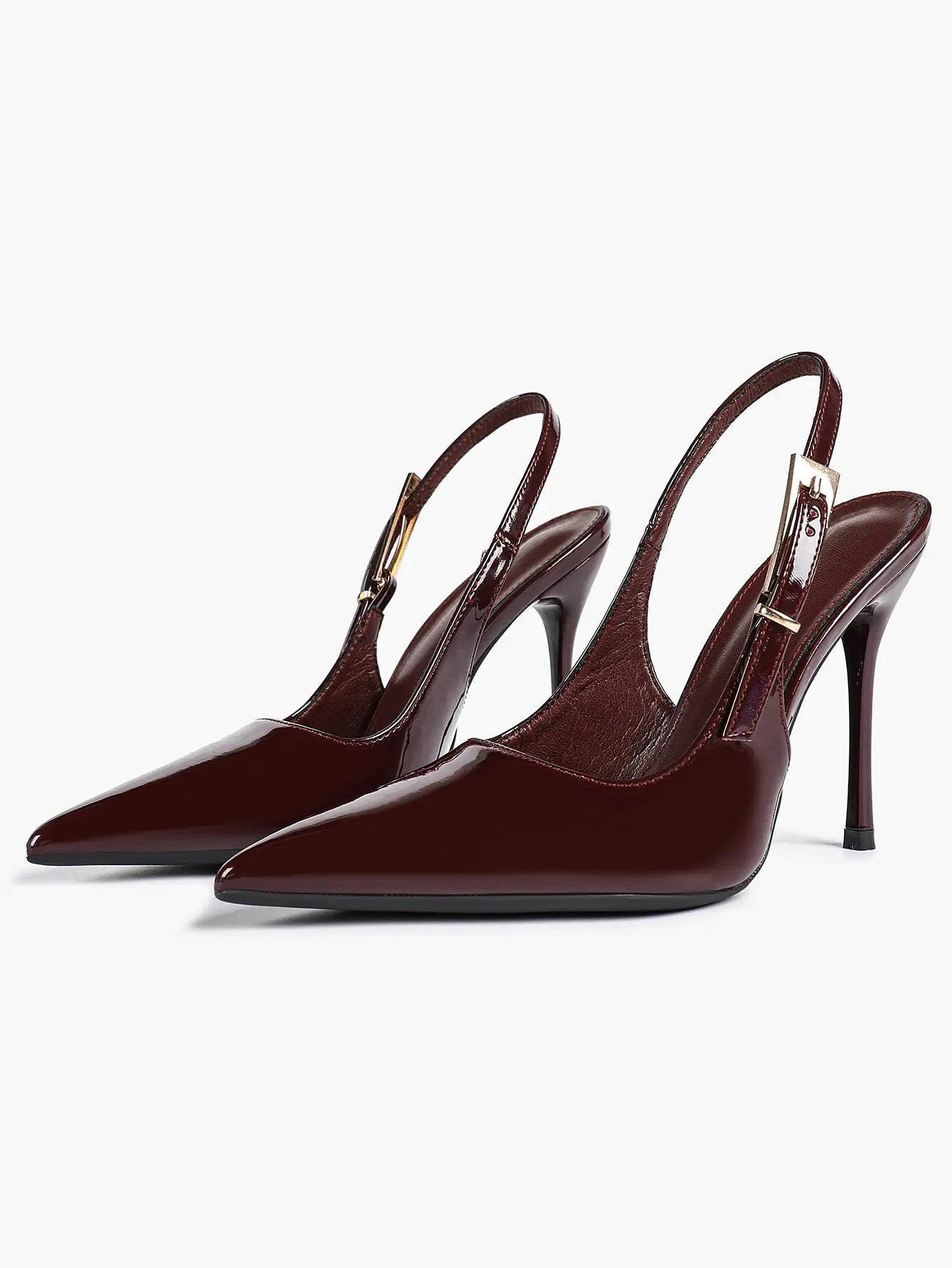 Women's Green Stone High-Heel Sandals Pointed Toe Slingback Stiletto Heels Wedding Party Evening Dress Shoes YISHIFAN