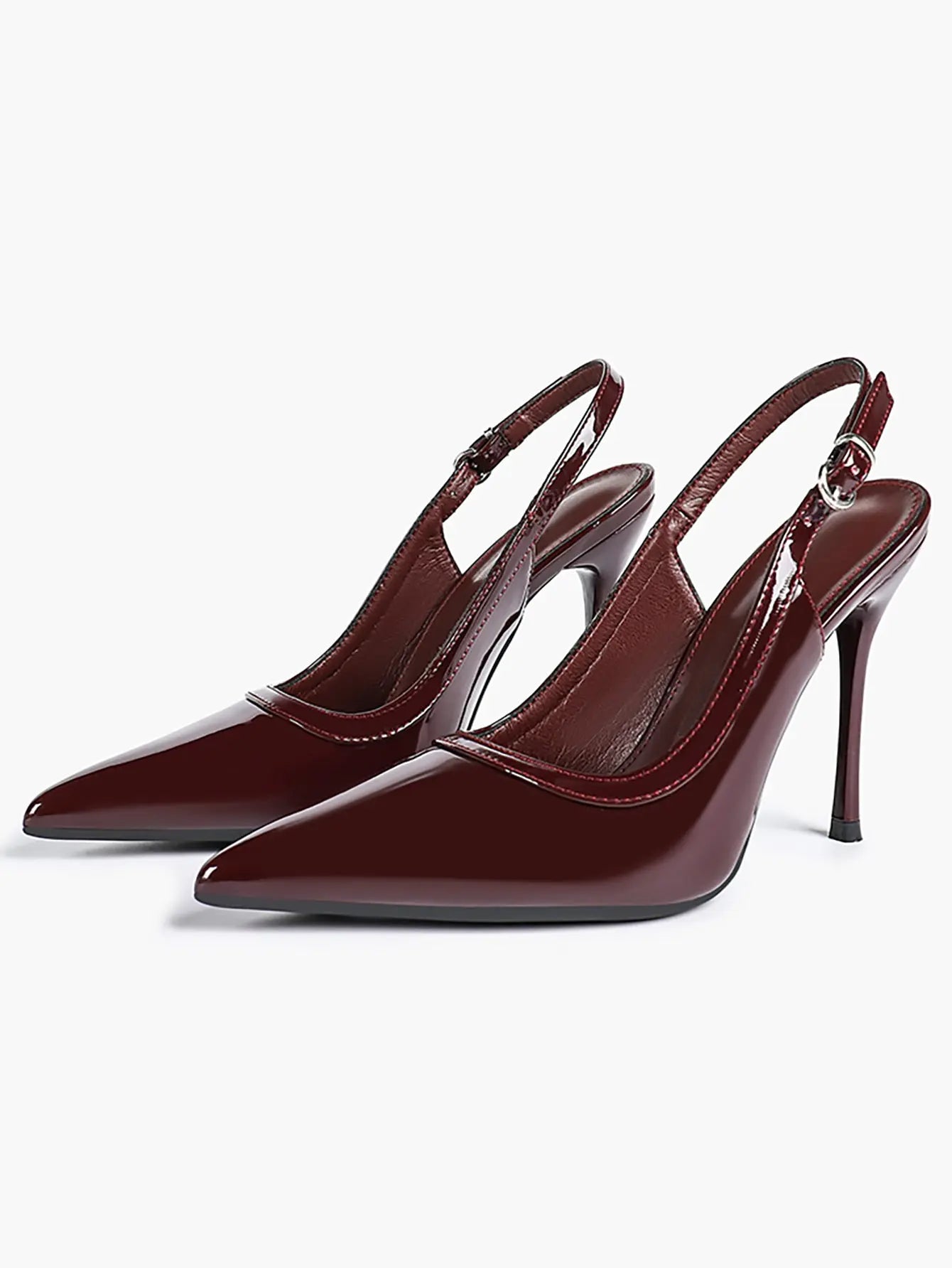 Women's High-Heel Sandals Closed Pointed Toe Slingback Stiletto Heels for Wedding Party YISHIFAN
