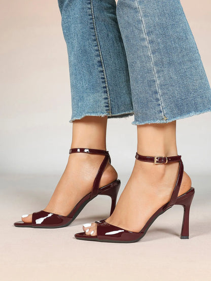 Women's High-Heel Sandals Peep-Toe Fish Mouth Stiletto Heels Wedding Party Dress Shoes YISHIFAN