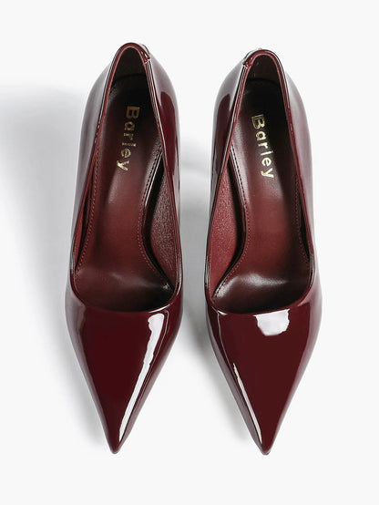 Women's Stiletto Heels Closed Sharp Pointed Toe Classic Wedding Party Dress Pump Shoes YISHIFAN