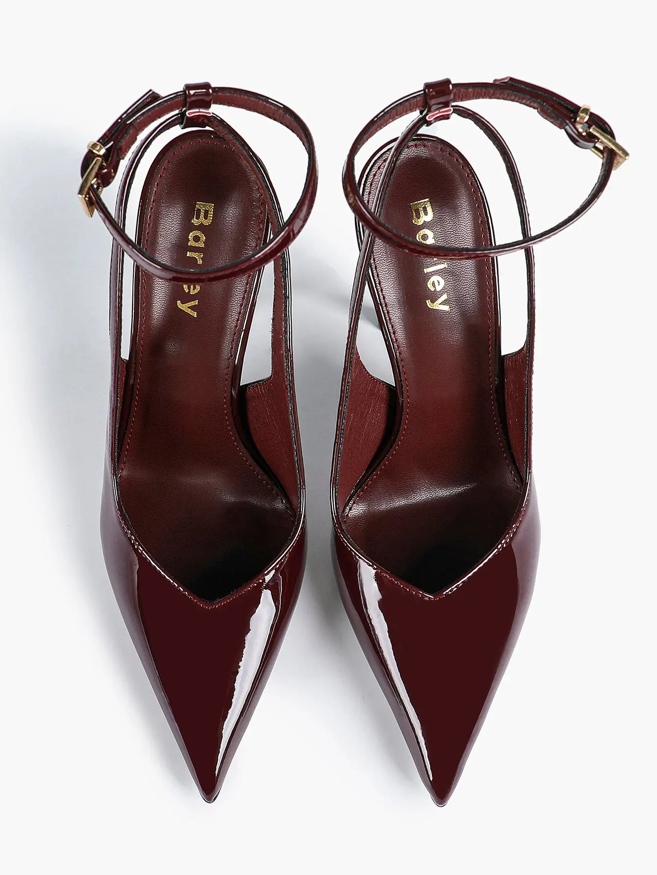 Women's Dark Brown Ankle Strap Pointed Toe High-Heel Sandals Wedding Party Evening Dress Shoes YISHIFAN