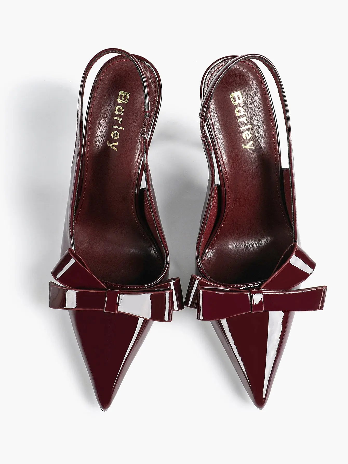 Women's Leather Bowknot High-Heel Closed Toe Pointed Toe Slingback Stiletto Heels Top-quality Shoes YISHIFAN
