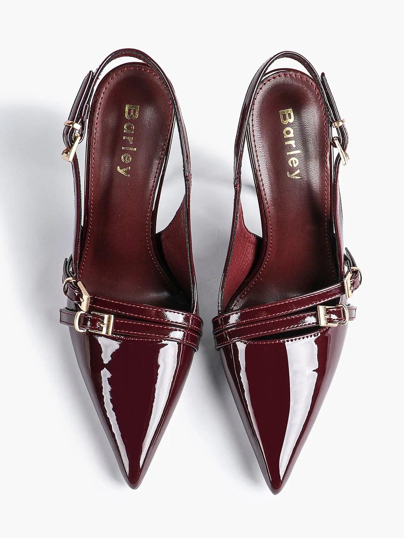 Women's High-Heel Sandals Closed Pointed Toe Slingback Heels Ankle Strap Stiletto Heels Elegant YISHIFAN