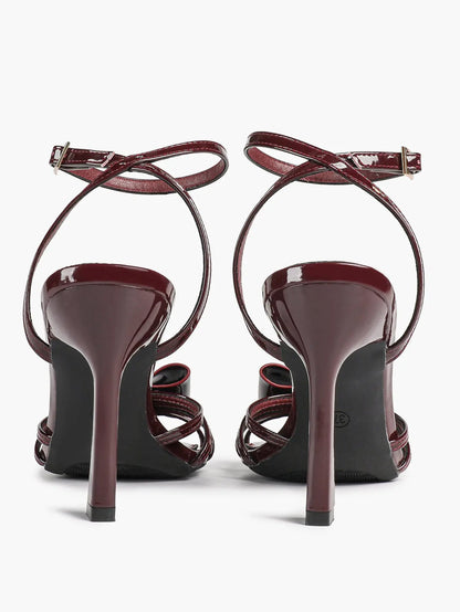 Bow Tie Heels Sandals Slingback Peep Toe Wedding Stiletto Heel Summer Cute Wedding Bridal Shoes YISHIFAN