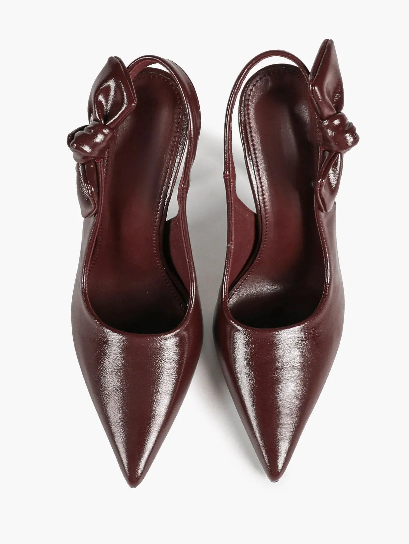 Women's Slingback Pointed Toe Stiletto High Heels with Bow Knot Dress Shoes Wedding Party Office YISHIFAN