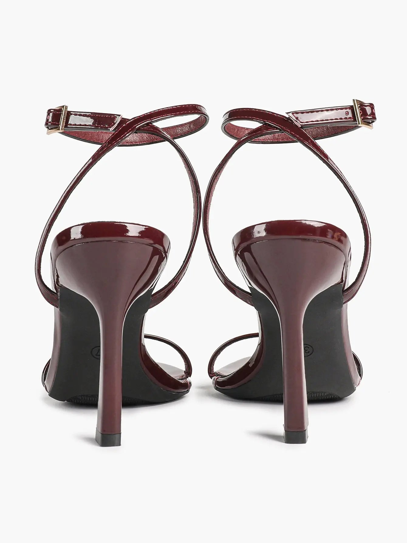 Women Pointed Peep Toe Strappy Heels Ankle Strap Stiletto Kitten Wedding Bridal Party Dress Shoes YISHIFAN